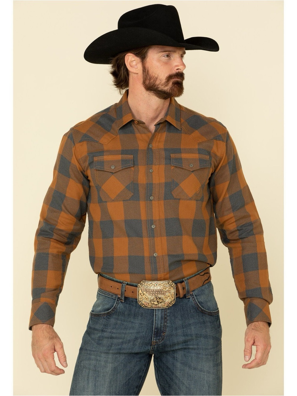 Ariat.  Hayward Retro Large Plaid Long Sleeve Western. Size Small.